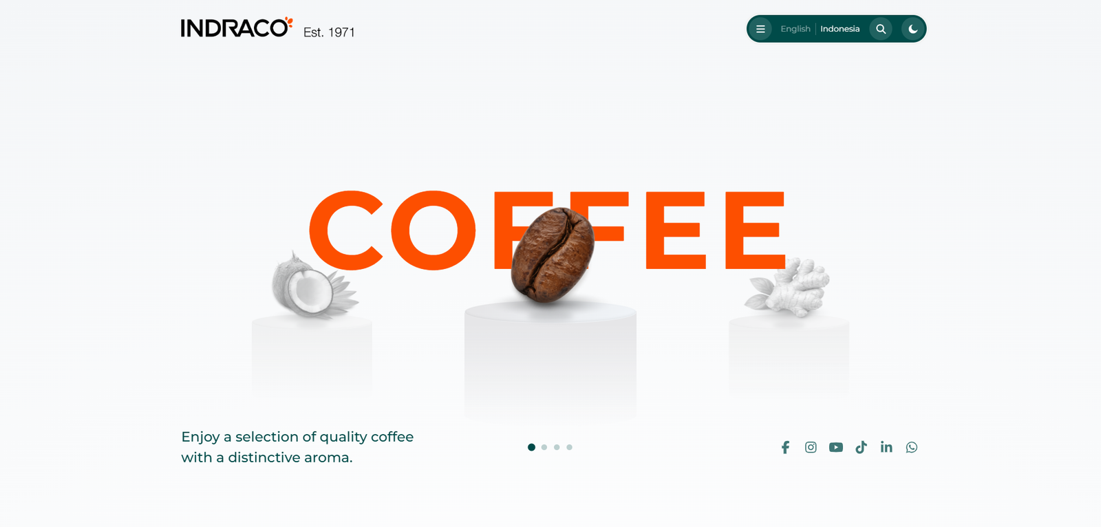 Tampilan website company profile profesional